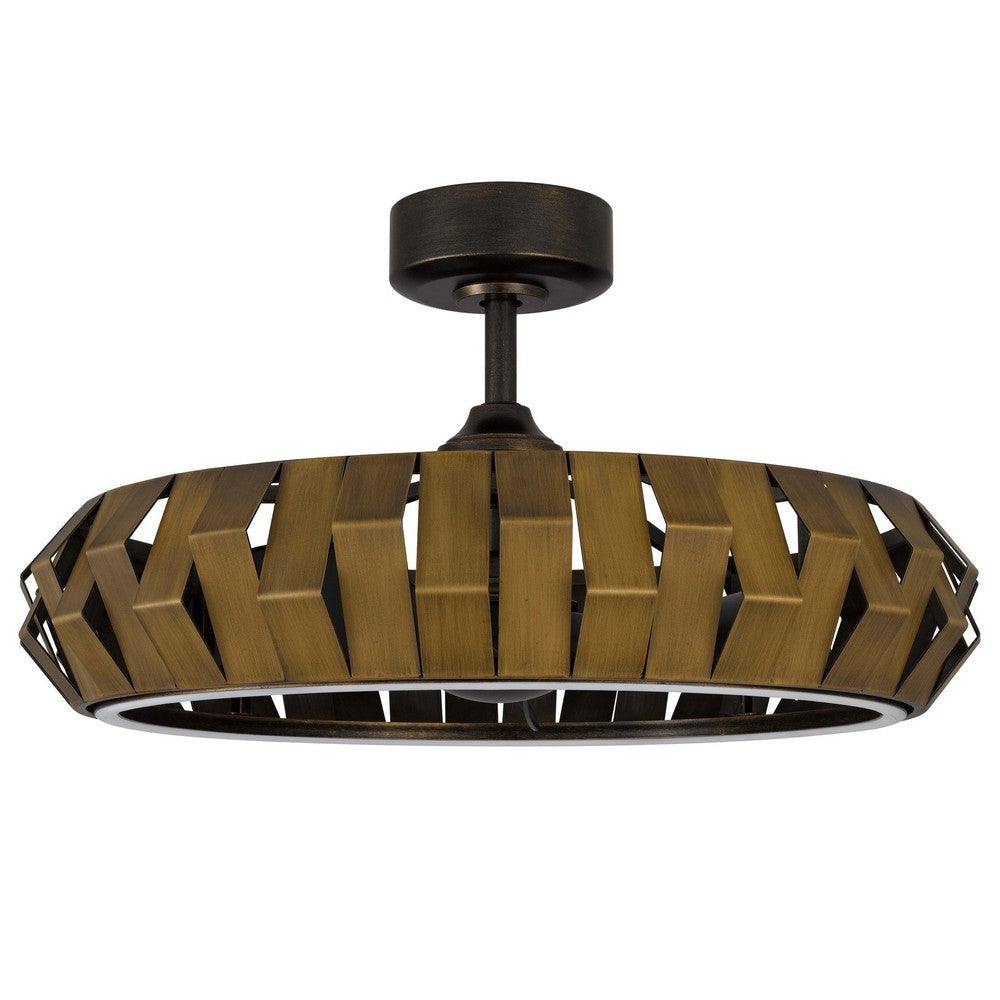 Jilo Remote Control Ceiling Fan Light 6 Speed 31 Inch Bronze Finish BM324023