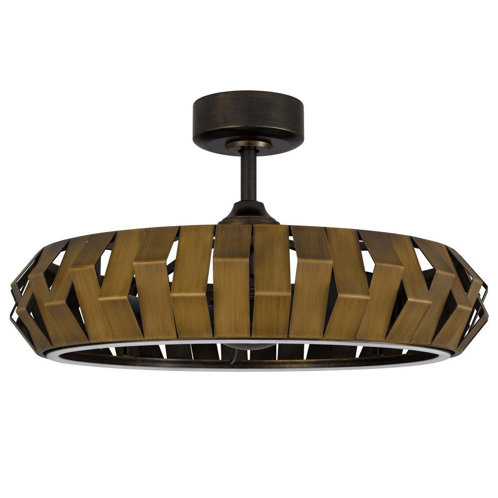 Jilo Remote Control Ceiling Fan Light, 6 Speed 31 Inch, Bronze Finish
