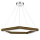 Zemy Pendant Light Fixture w LED Lights Angled Wood 30 Inch Brown BM324027