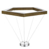 Zemy Pendant Light Fixture w LED Lights Angled Wood 30 Inch Brown BM324027