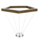 Zemy Pendant Light Fixture w LED Lights Angled Wood 30 Inch Brown BM324027