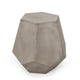 Gary Outdoor Side Accent Table Geometric Gray Faux Concrete 21 Inch BM324028
