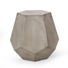 Gary Outdoor Side Accent Table, Geometric, Gray Faux Concrete, 21 Inch