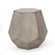 Gary Outdoor Side Accent Table, Geometric, Gray Faux Concrete, 21 Inch