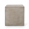 Ebec Outdoor Side Table Modern Cube Light Gray Faux Concrete 22 Inch BM324031