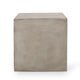 Ebec Outdoor Side Table Modern Cube Light Gray Faux Concrete 22 Inch BM324031