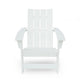 Elisa Outdoor Adirondack Chair White Resin Slat Panel Back and Seat BM324033