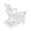 Elisa Outdoor Adirondack Chair White Resin Slat Panel Back and Seat BM324033