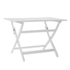 Cami Outdoor Foldable Dining Table, Rectangular 44" White