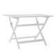 Cami Outdoor Foldable Dining Table, Rectangular 44" White