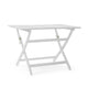 Cami Outdoor Foldable Dining Table, Rectangular 44" White