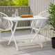 Cami Outdoor Foldable Dining Table, Rectangular 44" White