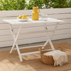Cami Outdoor Foldable Dining Table, Rectangular 44" White