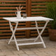 Cami Outdoor Foldable Dining Table, Rectangular 44" White