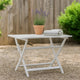 Cami Outdoor Foldable Dining Table, Rectangular 44" White