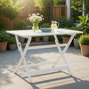 Cami Outdoor Foldable Dining Table, Rectangular 44" White