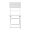 Cami Outdoor Foldable Dining Chair Set of 2, Slatted White