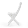 Cami Outdoor Foldable Dining Chair Set of 2, Slatted White