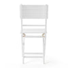 Cami Outdoor Foldable Dining Chair Set of 2, Slatted White