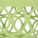 Kemo Outdoor End Table, Round 14 Inch, Cutout Design, Green Iron Frame