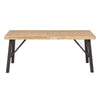 Wren Outdoor Dining Table Rectangular 71 Inch Brown and Black Wood BM324053