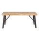 Wren Outdoor Dining Table Rectangular 71 Inch Brown and Black Wood BM324053