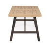 Wren Outdoor Dining Table Rectangular 71 Inch Brown and Black Wood BM324053