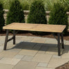 Wren Outdoor Dining Table, Rectangular 71 Inch, Brown and Black Wood