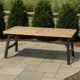 Wren Outdoor Dining Table, Rectangular 71 Inch, Brown and Black Wood
