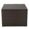 Sanie Outdoor Storage Chest Square 34 Inch Brown PE Rattan Iron BM324054