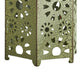 Liana Outdoor Side Table Hexagonal 14 Inch Sunburst Cut Out Green