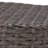 Olum Outdoor Side Table, Barrel Shape, Gray PE Rattan, 18"