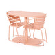 Monalisa 3 Piece Outdoor Bistro Set with 1 Oval Table 2 Chairs Pink BM324074