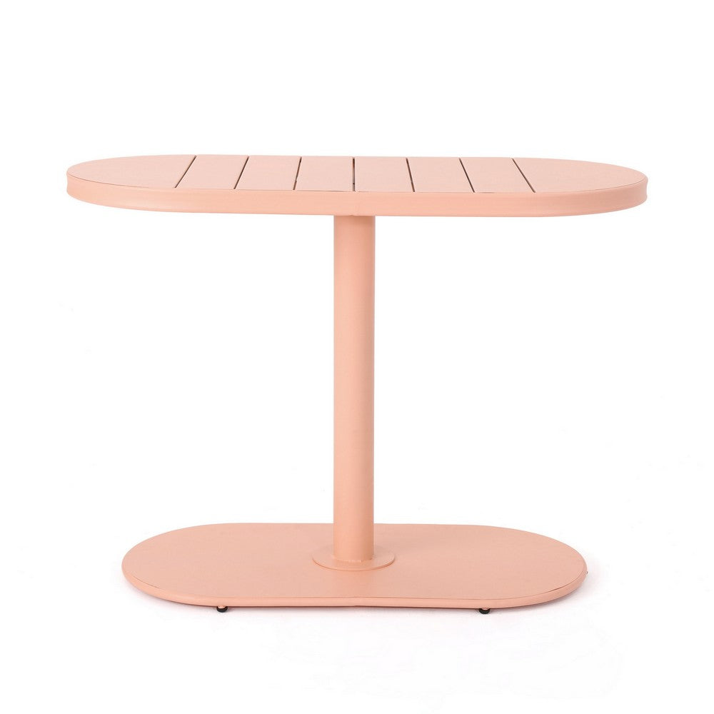 Monalisa 3 Piece Outdoor Bistro Set with 1 Oval Table, 2 Chairs, Pink