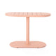 Monalisa 3 Piece Outdoor Bistro Set with 1 Oval Table, 2 Chairs, Pink