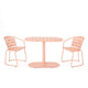 Monalisa 3 Piece Outdoor Bistro Set with 1 Oval Table, 2 Chairs, Pink