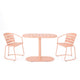 Monalisa 3 Piece Outdoor Bistro Set with 1 Oval Table, 2 Chairs, Pink