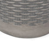 Outdoor Side End Table Round Top Gray Faux Concrete Round 16 Inch BM324075