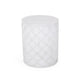 Outdoor End Table Round 15 Inch Top Antique White Faux Concrete BM324079