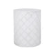 Outdoor End Table, Round 15 Inch Top, Antique White Faux Concrete