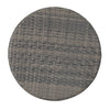 Loco Outdoor Side Table, Hourglass Shape, Round 20 Inch, Gray Rattan