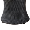 Loco Outdoor Side Table Hourglass Shape Round 20 Inch Black Rattan
