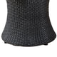 Loco Outdoor Side Table Hourglass Shape Round 20 Inch Black Rattan