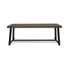 Leslee Outdoor Dining Table Brown Top Black Wood Rectangular 79 Inch BM324092