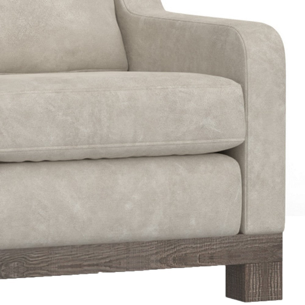 Sama Accent Armchair Decor Pillow White Solid PIne Wood by Casagear Home