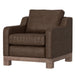 Sama Accent Armchair Decor Pillow Brown Solid PIne Wood by Casagear Home
