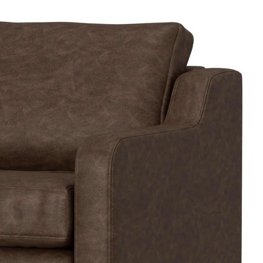 Sama Accent Armchair Decor Pillow Brown Solid PIne Wood by Casagear Home