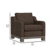 Sama Accent Armchair Decor Pillow Brown Solid PIne Wood by Casagear Home