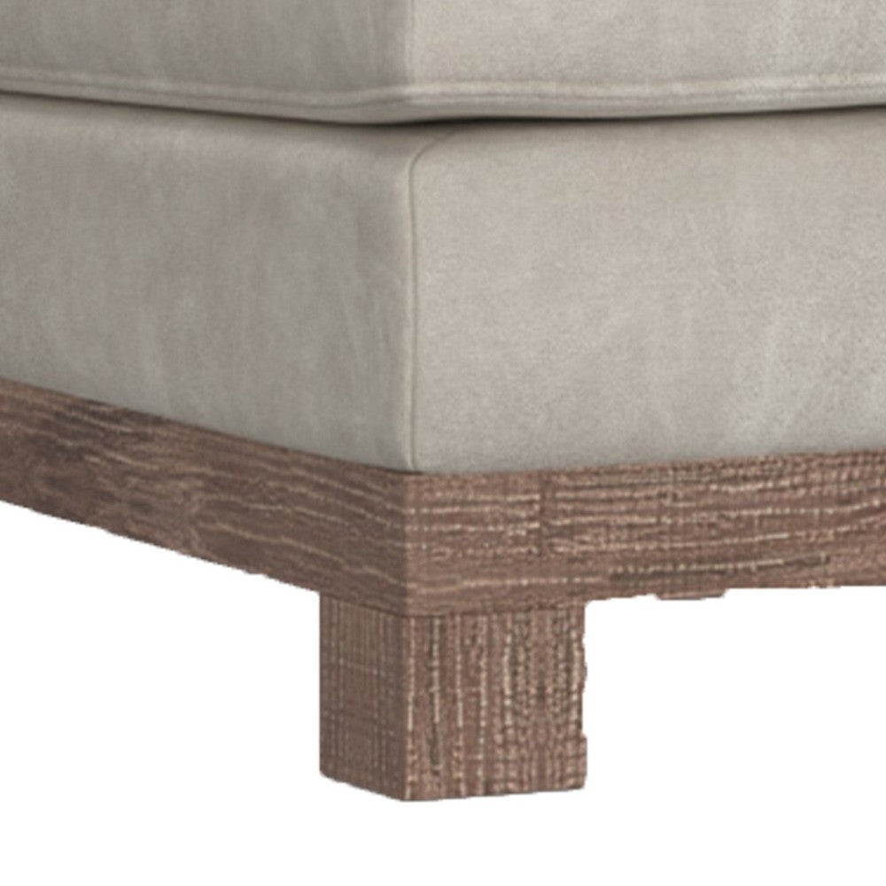 Sama Modular Armless Chair Decor Pillow White Brown by Casagear Home