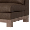 Sama Modular Armless Chair Decor Pillow Brown Pine Wood by Casagear Home